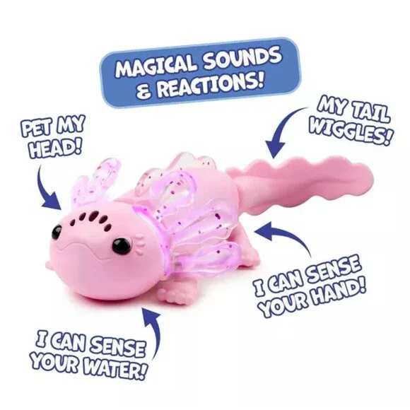 Fingerlings Baby Axolotl Alix Inflatable Pool Set Playset Pink Ready to ship - Picture 2 of 5